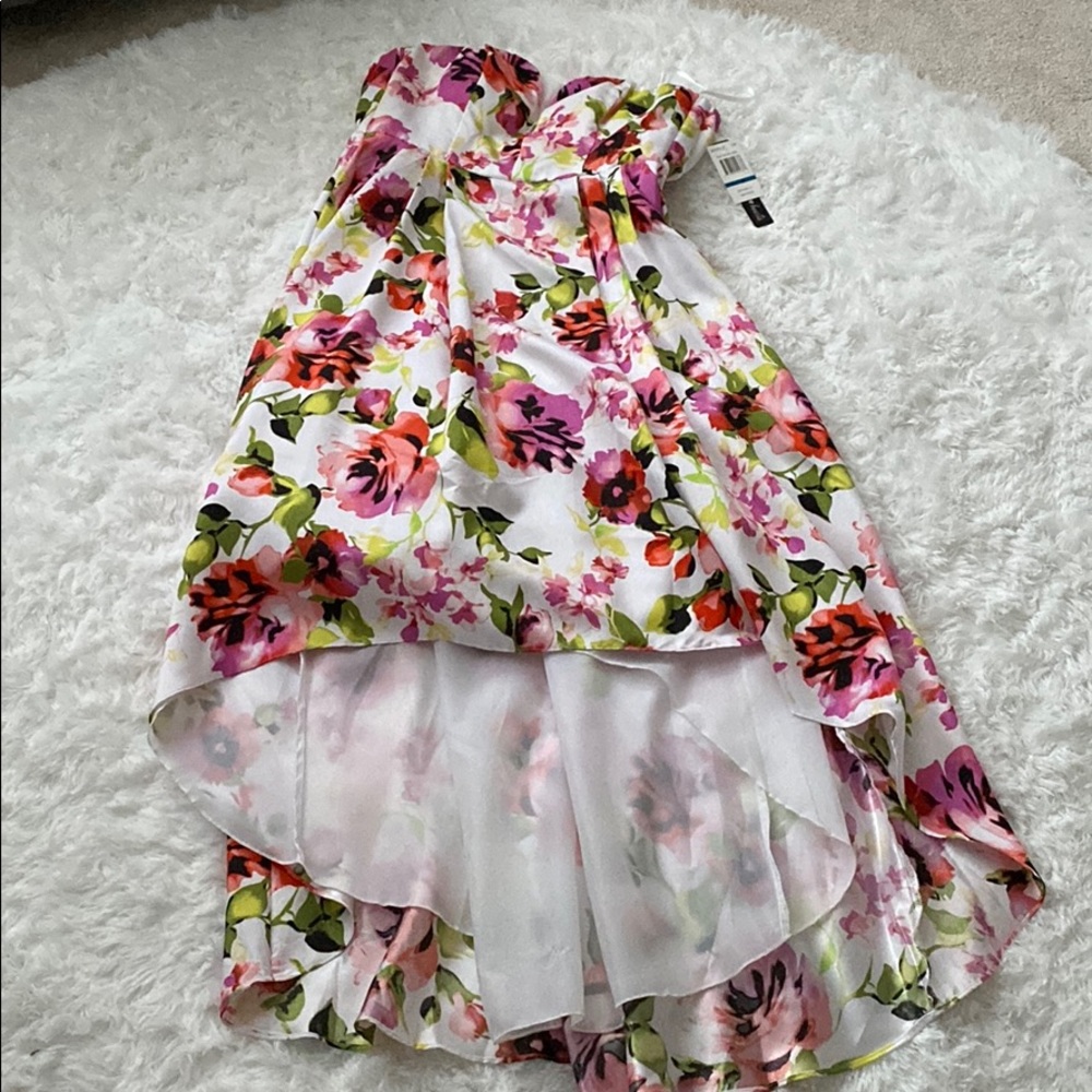 Floral high low dress